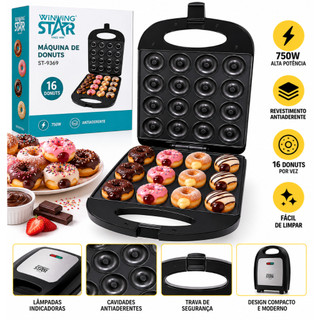 Donut Maker Lumabella LB-58038 | 16 Unidades | Antiaderente | 110v