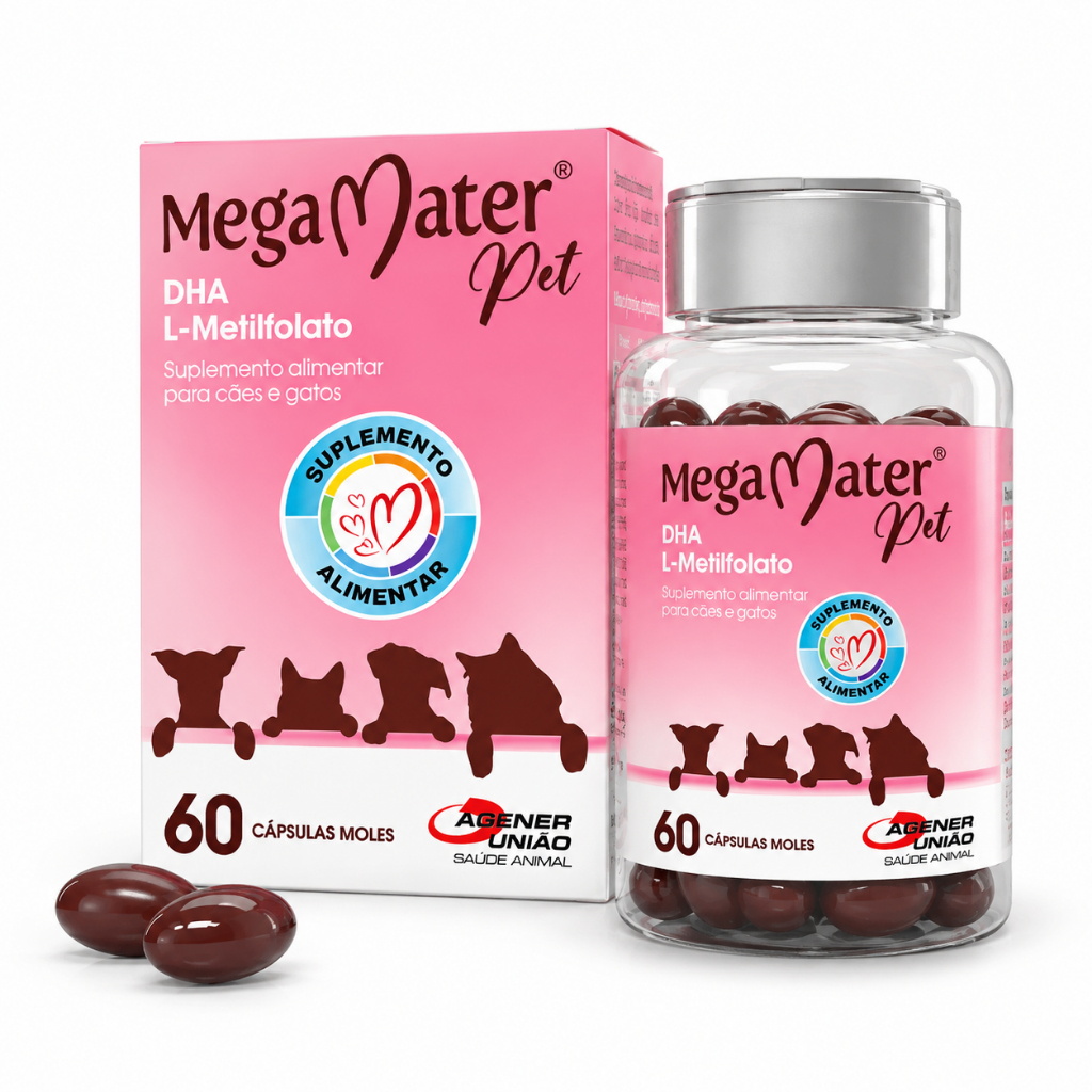 Suplemento Mega Mater Pet Para Cães E Gatos - 60 Cápsulas