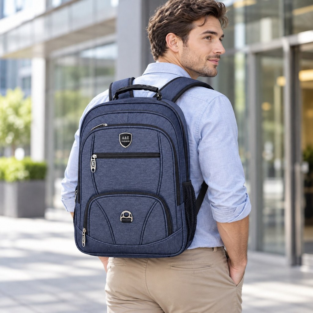Mochila Executiva Masculina Grande para Notebook, Trabalho, Faculdade e Viagem – Moderna, Reforçada e Espaçosa
