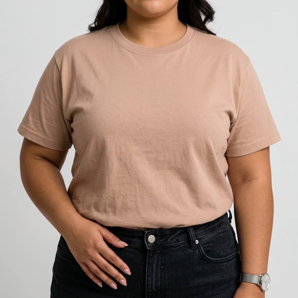 Blusa Feminina Plus Size Manga Curta Algodão Fio 30 Versátil Confortável Básica Elegante Moda Estilosa