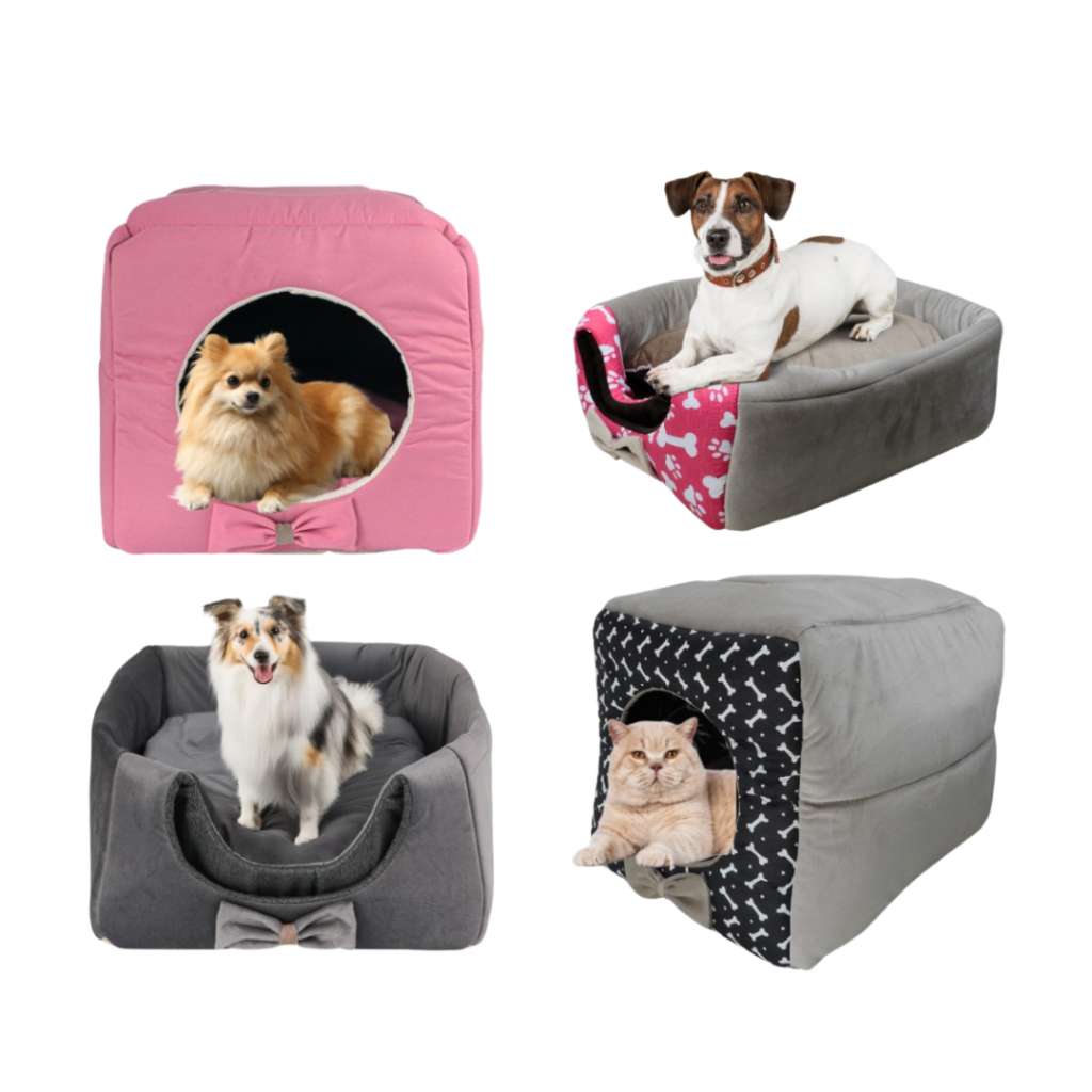 Cama Toca Iglu 3 em 1 para Cachorro e Gato Caminha Pet com Almofada