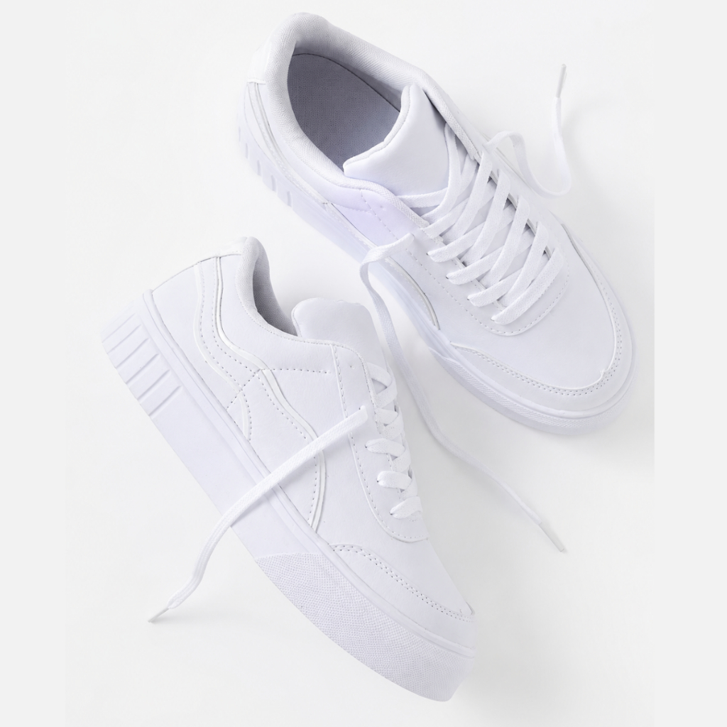 Tênis Feminino Casual Tênis Feminino Academia De Treino Macio Confortável Tênis Branco Lançamento