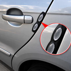 Kit Protetor de Porta Carro com Refletor Automotivo Anti Batida Risco Protetor Lateral Universal