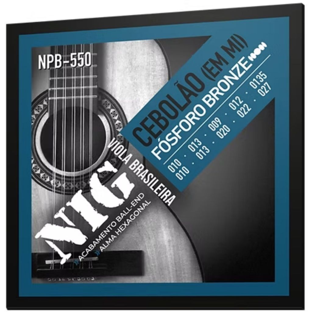 Cordas Nig Viola Fósforo Bronze Cebolão Em Mí Tensão Leve NPB550