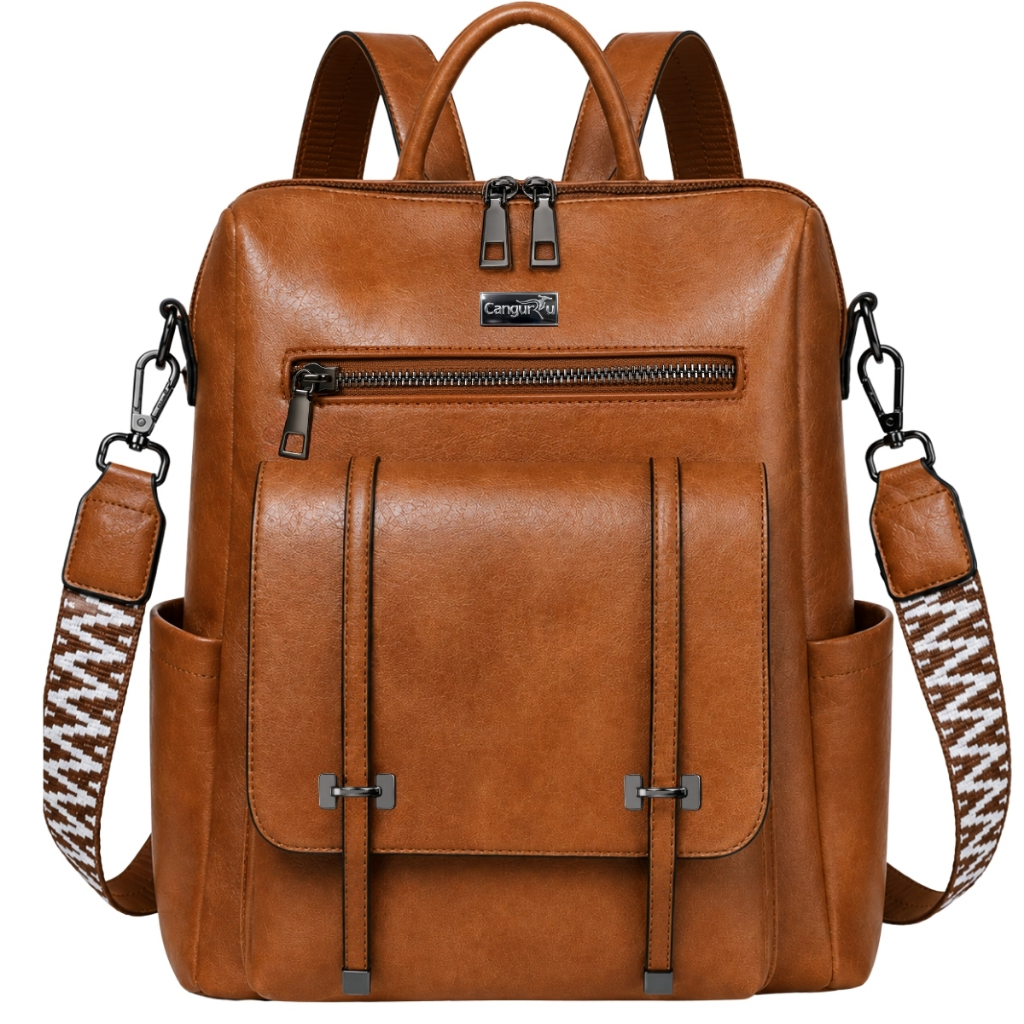 Mochila Bolsa Feminina Moderna Prática Couro Sintético Alça de Ombro Dia a Dia Faculdade Trabalho Reforçada Resistente