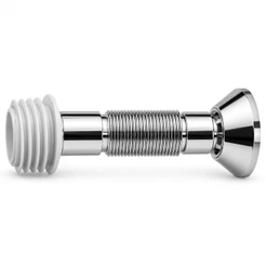 Tubo De Ligação Sanfonado (CROMADO) Com Canopla E Espude Sanfona para vaso sanitario (Cod061)