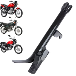 Cavalete Descanso Lateral Cg Titan Fan 125 150 160 Preto Com Borracha