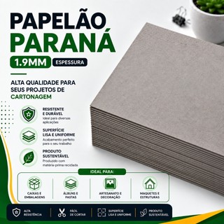Papelão Paraná Holler 1.9mm para Encadernação Cartonagem Capa Dura Artesanato Agenda Plan…