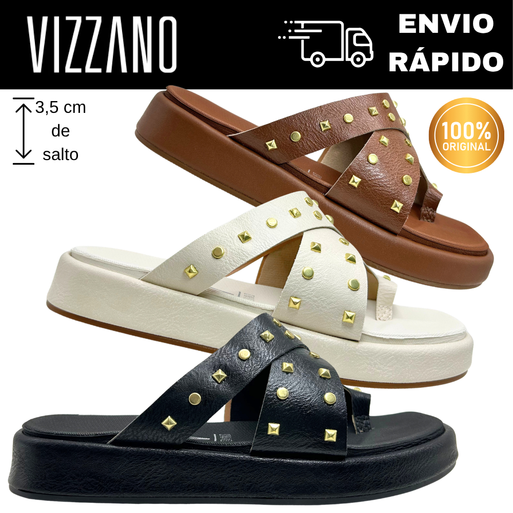 Tamanco Flatform Papete Vizzano 6506.130 - 3,5cm Sofisticada, Elegante e Confortável Para Uso Diário