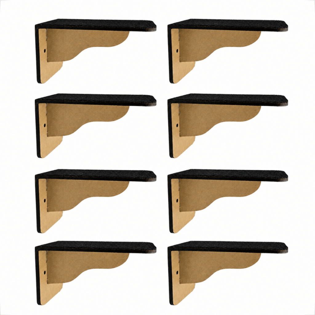 Kit 8 Degraus Para Gatos Carpete Antiderrapante Playground Seguro
