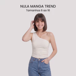 Blusa Cropped Nula Manga/Ombro Único Franzido Lateral Infantil Juvenil Verão menina Moça