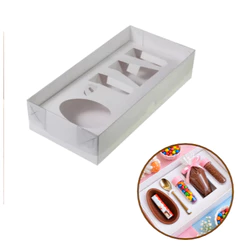 5~20 CAIXAS PARA OVO DE PÁSCOA KIT MINI CONFEITEIRO BRANCO 150G YIN COD P0258 (PASCOA YINPACK OUTLET) (CHOCO)