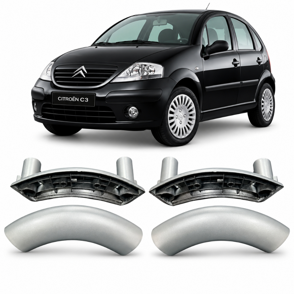 Par Puxador Interno Apoia Braço porta Citroen C3 03/12