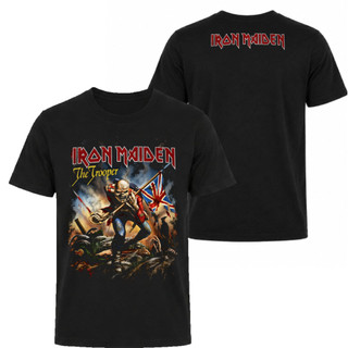Camiseta Iron Maiden The Trooper Rock Heavy Metal Banda de Rock Camisa de Banda Estampada Masculina Feminina Unissex