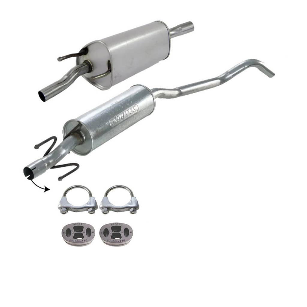 Kit Escapamento Intermediario + Traseiro Corsa Hatch G1 1994 á 2004