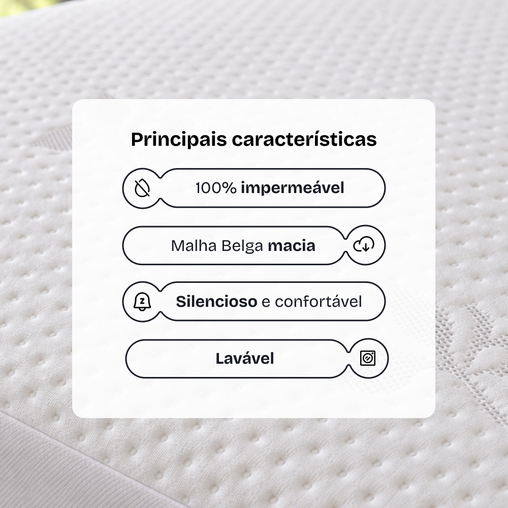 Capa Protetora Colchão Chiqueirinho Impermeável 70x100 BF Colchões Kit 2 · foto 2