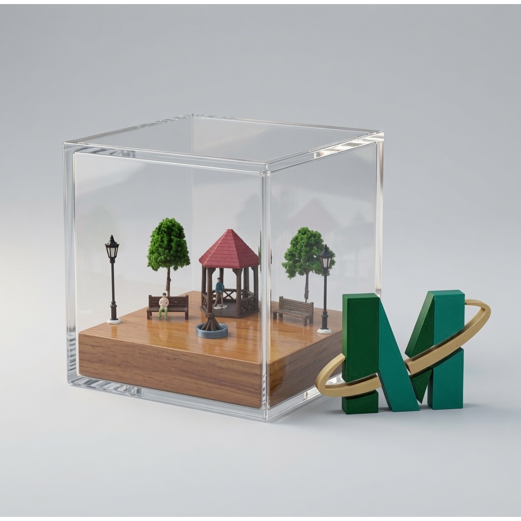 Miniaturas Coreto C/ Bancos, Postes Arvores Fogueira Pessoas – Maquete,Terrário, Diorama Trabalho Escolar — imagem 2 de 2