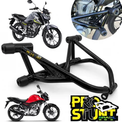 Protetor CG 160 TITAN FAN START CARGO Slider pro-stunt proteção motor e carenagem p/ Honda cg160 mata cachorro proteção