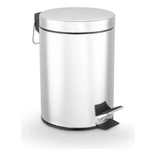Lixeira em Aço Inox com Pedal para Multiuso Uso Higiênico 3L 5L 12L