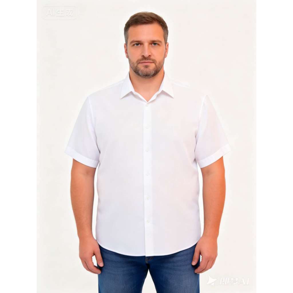 Camisa Masculina Plus Size em Sólido com Várias Cores Disponíveis - Estilo Clássico e Confortável‌