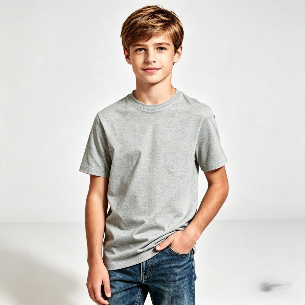 Camiseta Masculina Infantil Juvenil Lisa Cinza Básica Criança Ótima Para o Dia a Dia Festa Envio Imediato Escola Blusa
