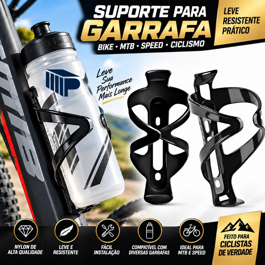 Suporte Garrafa Caramanhola Bike Bicicleta MTB Speed Ciclismo Porta Squeeze Nylon Leve Resistente Acessório para Pedal