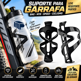 Suporte Garrafa Caramanhola Bike Bicicleta MTB Speed Ciclismo Porta Squeeze Nylon Leve Resistente Acessório para Pedal