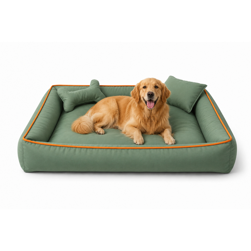 Cama Pet Grande Lavável com Zíper para retirada dos Enchimentos 1,30 x 0,70 cm Conforto Cachorro e Gato