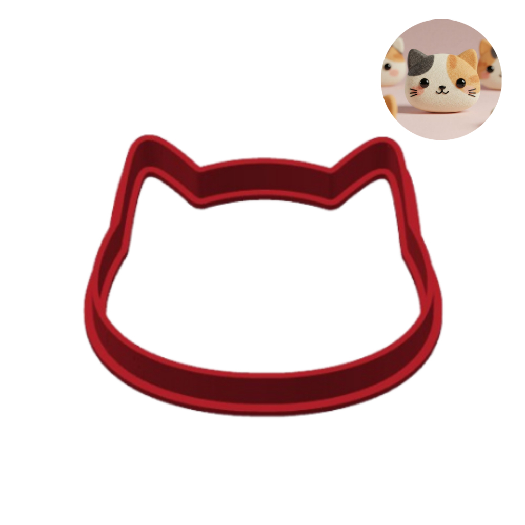 Cortador Gatinho Para Cerâmica Argila Biscuit Modelar Massas Biscoito Confeitaria Decorativa Premium Monand