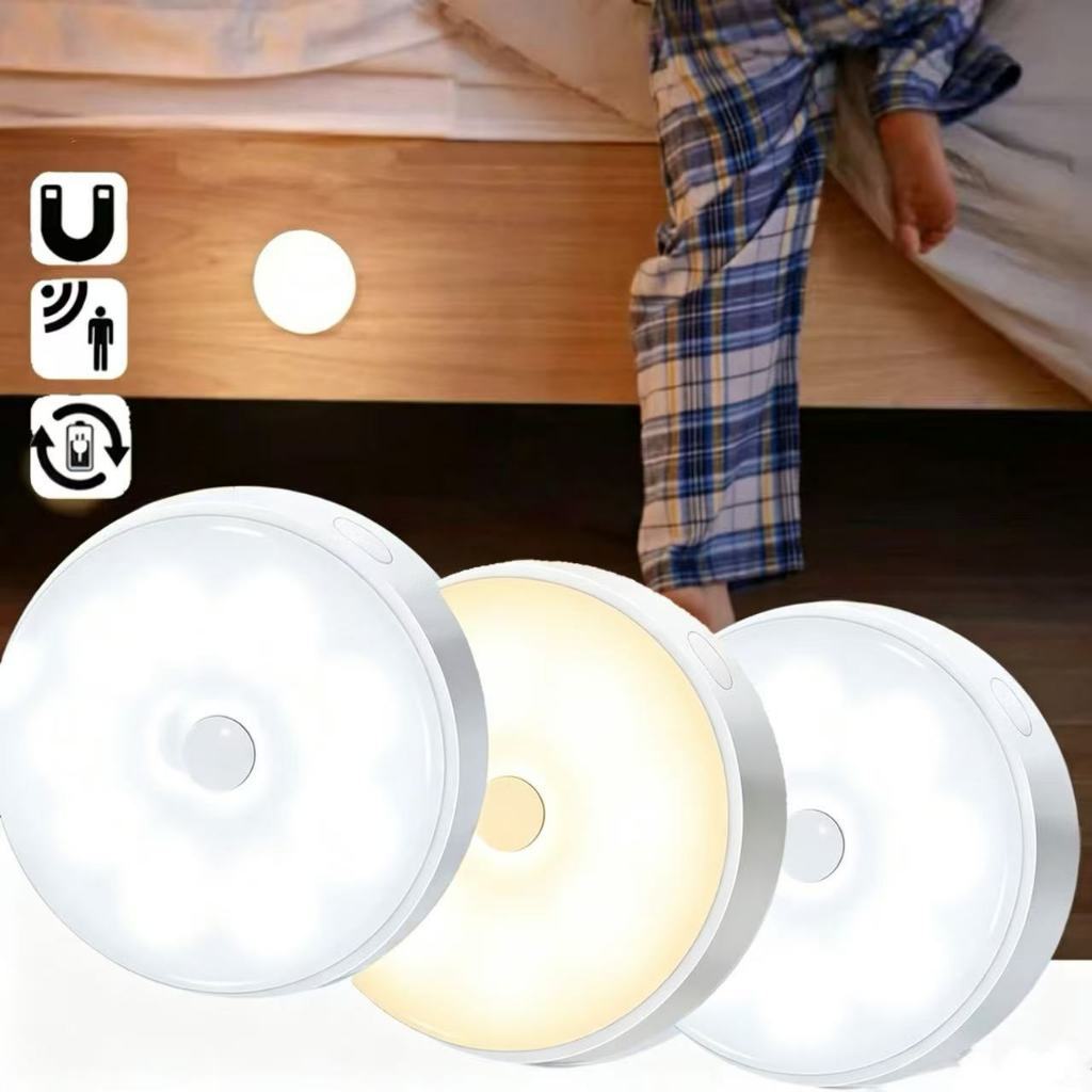 Luminaria Sensor USB LED LUZ Noturna De Presença e Movimento 1/2/3PCS LUZ FRIO/LUZ QUENTE
