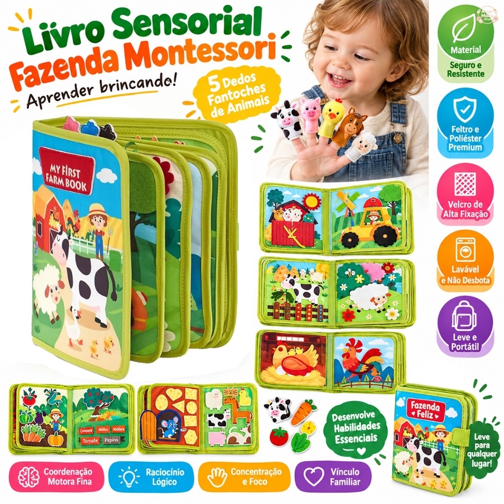 Livro Atividades Aprendizagem Precoce Brinquedo Infantil Tema Educacional Fazenda
