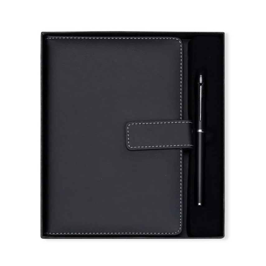 Kit Executivo 2 Peças Caneta Caderneta Personalizado
