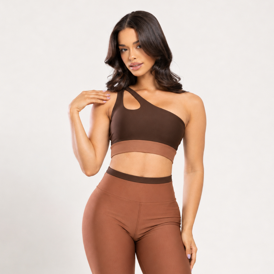 Conjunto Calça Legging e Top Moda Fitness Roupa de Academia Feminino Malhar Bojo Crossfit Treino