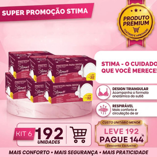Absorvente para Seios Stima | Leve 192 Pague 144 | Anatômico e Hipoalergênico
