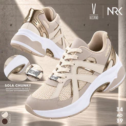 Tênis Feminino Vizzano Chunky Moderno Leve
