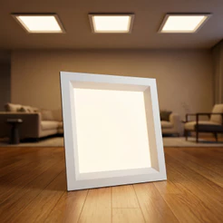 Kit 2 Painel Plafon Embutir Quadrado Led 18w Bivolt Bco/ Pto
