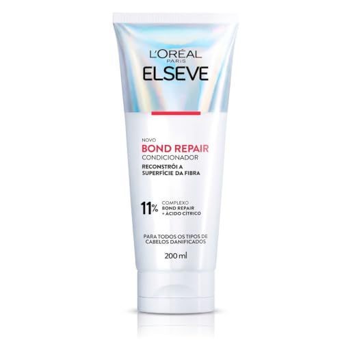 Condicionador de Reparação Molecular para Cabelos Danificados com Ácido Cítrico Elseve Bond Repair 200 mL