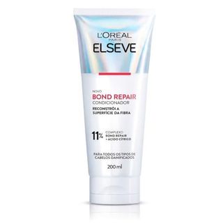 Condicionador de Reparação Molecular para Cabelos Danificados com Ácido Cítrico Elseve Bond Repair 200 mL