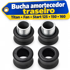Kit Reparo Bucha Amortecedor Honda CG Titan/Fan 125 Titan 150 160 4 Unidades