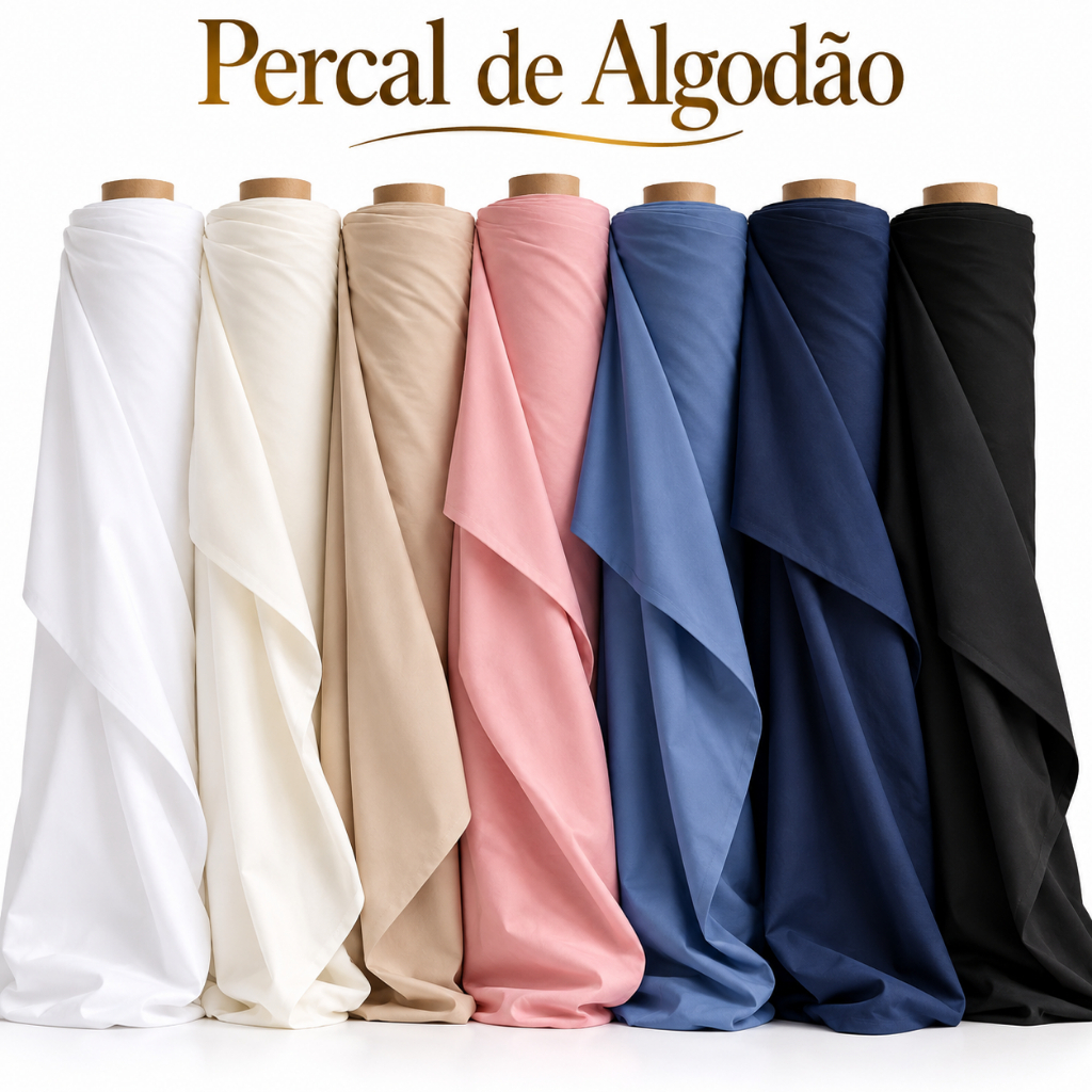 Percal de algodão liso  por metro 180 Fios -- 1m x 2,55m - O equilíbrio perfeito entre conforto e praticidade