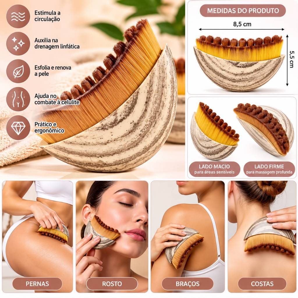 ESCOVA DE DRENAGEM LINFATICA Para Rosto E Corpo Adequada Contornos Da Pele