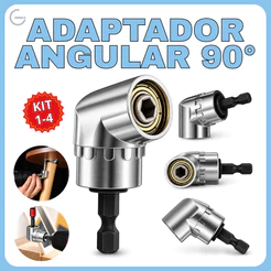 Adaptador Angular Magnético 90° para Parafusadeira e Furadeira encaixe 1/4 Polegadas