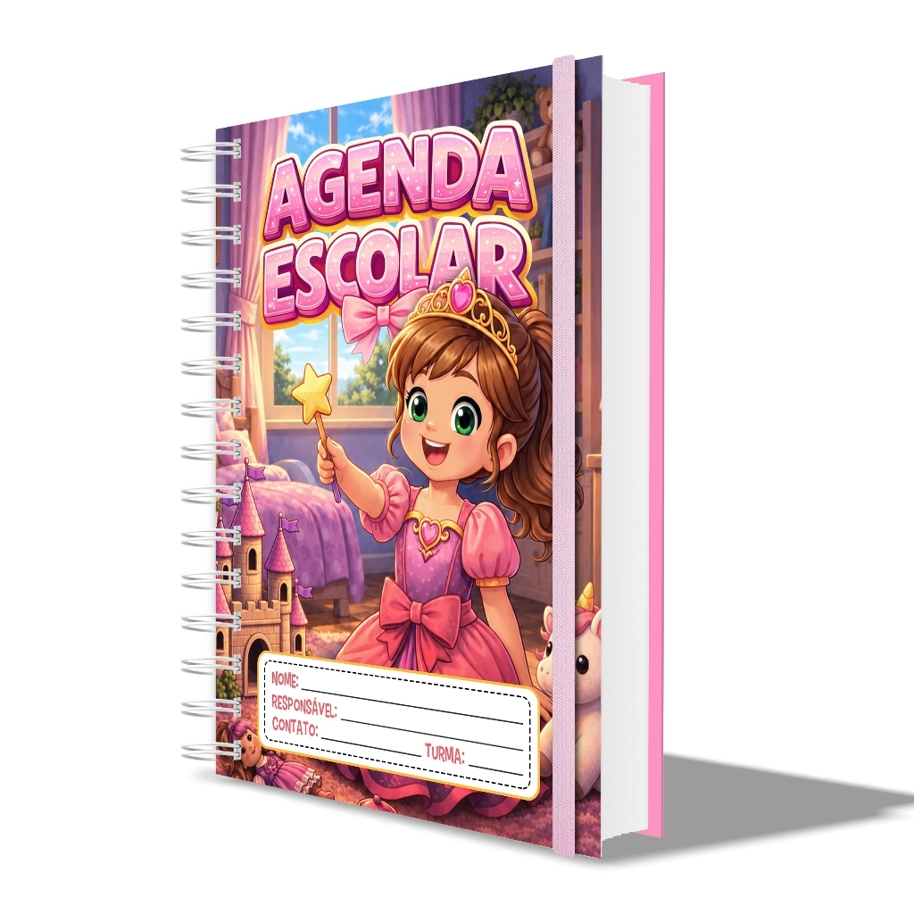 Agenda 2027 Kids Infantil Menina Princesa Planner Escolar · foto 2