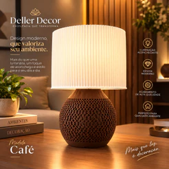 Abajur Granada Luminária de Mesa Moderna Decorativa para Quarto Sala Cabeceira e Escritório, casa, armário cozinha home