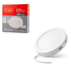 Painel Led Plafon Redondo Sobrepor 18W - 24W De Potência Branco Frio Design Moderno Bivolt