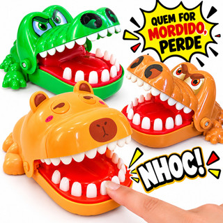 Brinquedo Jacaré Morde Dedo Crocodilo Engraçado Dentista Jogo Dentista Dia das Crianças