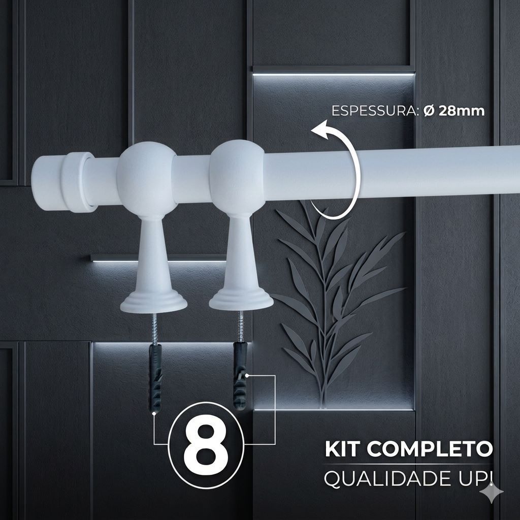 Lindos Varões de Cortina 2,0mt fabricado em ferro grosso 28m