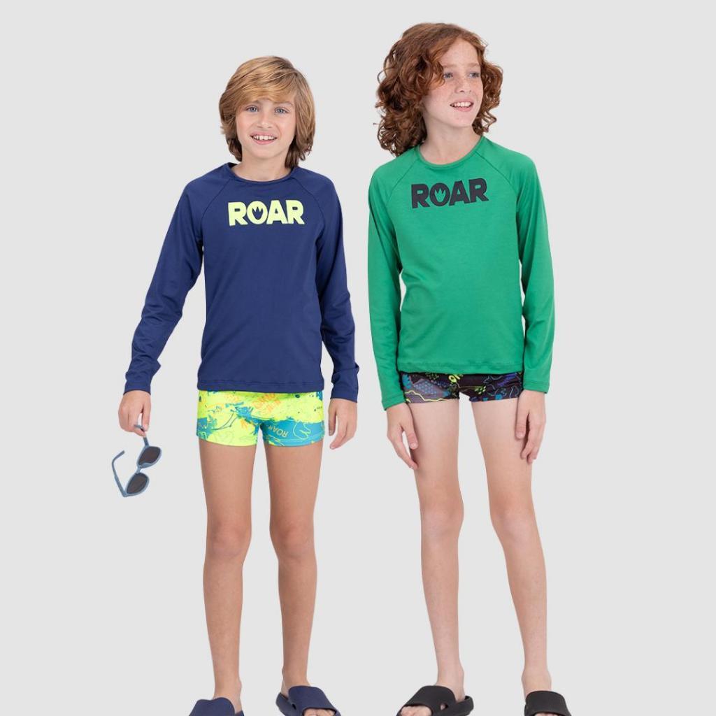 Conjunto Infantil Praia Manga Longa Proteção UV50+ Roar