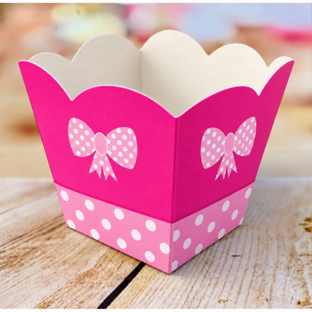 10~60 KIT CACHEPÔ FESTA DECORAÇÃO LAÇO PINK (CHOCO)