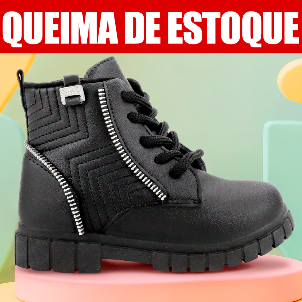 Bota Infantil Menina Feminino Coturno Infantil Menina Botinha De Menina
